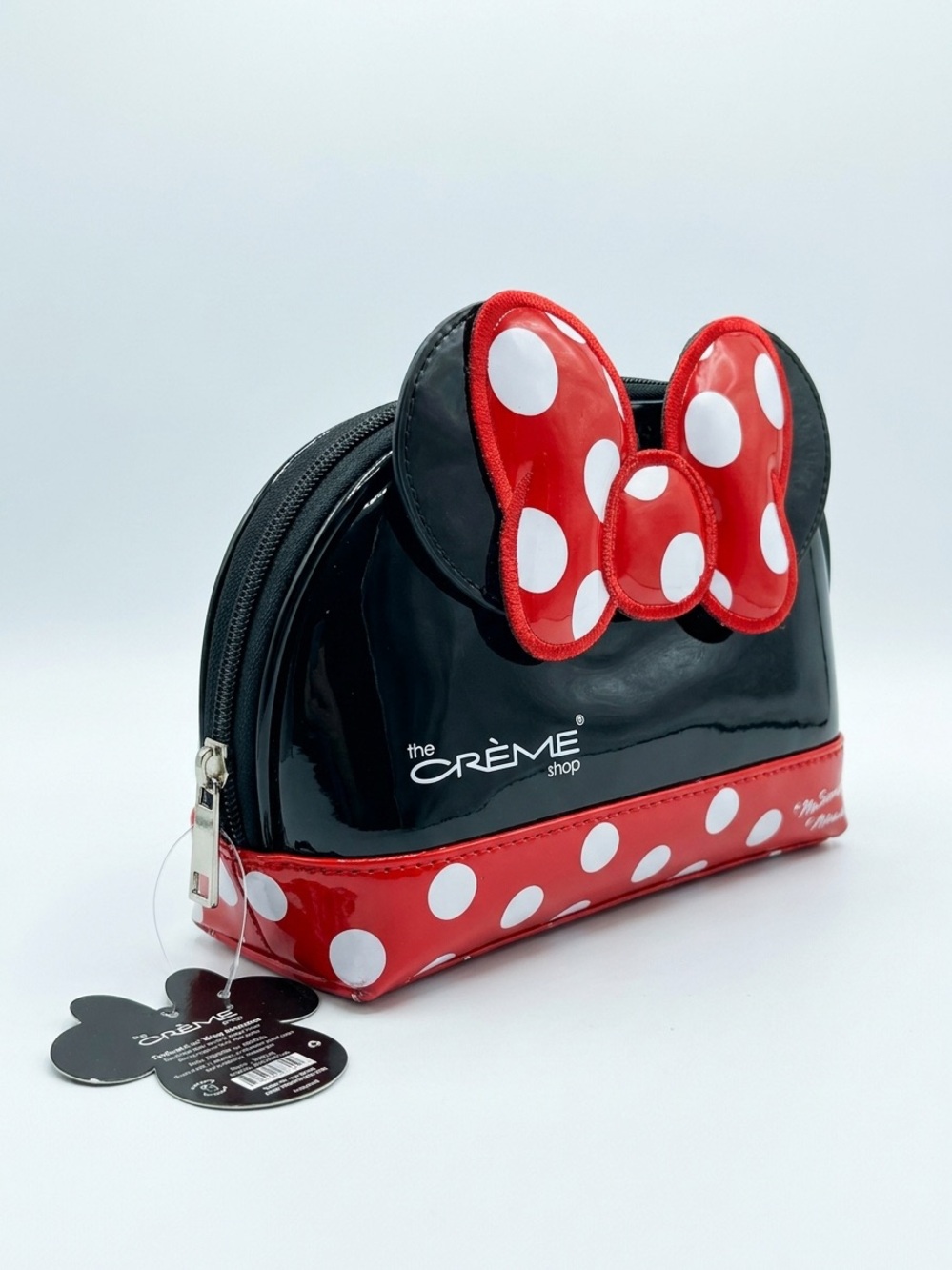 Minnie-Inspired Black & Red Polka Dot Cosmetic Pouch
